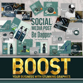 Collage of vibrant social media post designs promoting Dapper hair styling products to boost brand engagement.